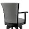 Armen Living Raleigh 26" Counter Height Swivel Gray Faux Leather and Black Wood Arm Bar Stool LCRABAARBLGR26 - alternate 7